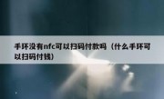 手环没有nfc可以扫码付款吗（什么手环可以扫码付钱）