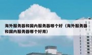海外服务器和国内服务器哪个好（海外服务器和国内服务器哪个好用）