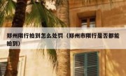 郑州限行拍到怎么处罚（郑州市限行是否都能拍到）