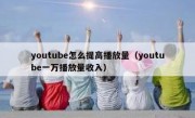 youtube怎么提高播放量（youtube一万播放量收入）