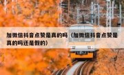 加微信抖音点赞是真的吗（加微信抖音点赞是真的吗还是假的）