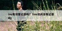 ins有访客记录吗?（ins访问会有记录吗）