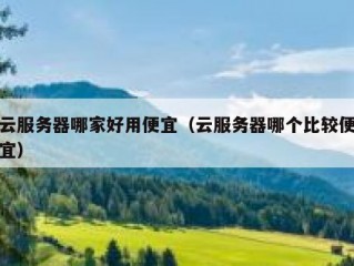 云服务器哪家好用便宜（云服务器哪个比较便宜）