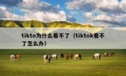 tikto为什么看不了（tiktok看不了怎么办）