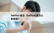 twitter关注（twitter关注人的动态）
