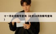 十一月北京限号查询（北京10月份限号查询）