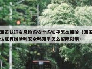 派币认证有风险吗安全吗知乎怎么解除（派币认证有风险吗安全吗知乎怎么解除限制）