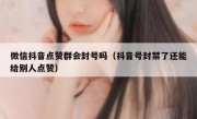 微信抖音点赞群会封号吗（抖音号封禁了还能给别人点赞）