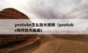 youtube怎么放大视频（youtube如何放大画面）
