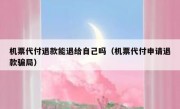 机票代付退款能退给自己吗（机票代付申请退款骗局）
