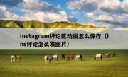 instagram评论区动图怎么保存（ins评论怎么发图片）