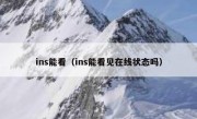 ins能看（ins能看见在线状态吗）