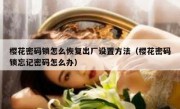 樱花密码锁怎么恢复出厂设置方法（樱花密码锁忘记密码怎么办）