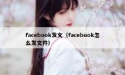 facebook发文（facebook怎么发文件）
