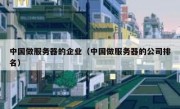 中国做服务器的企业（中国做服务器的公司排名）