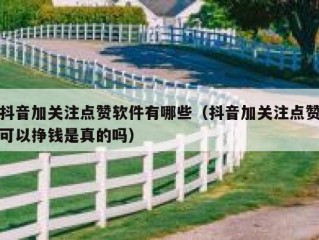 抖音加关注点赞软件有哪些（抖音加关注点赞可以挣钱是真的吗）