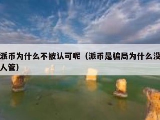 派币为什么不被认可呢（派币是骗局为什么没人管）