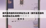 国外服务器购买的网站怎么用（国外服务器购买的网站怎么用啊）