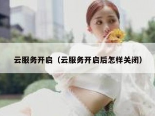 云服务开启（云服务开启后怎样关闭）