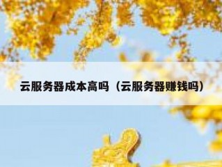 云服务器成本高吗（云服务器赚钱吗）