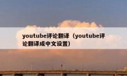 youtube评论翻译（youtube评论翻译成中文设置）