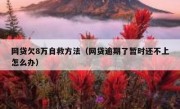 网贷欠8万自救方法（网贷逾期了暂时还不上怎么办）