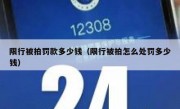 限行被拍罚款多少钱（限行被拍怎么处罚多少钱）