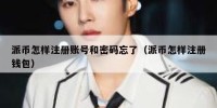 派币怎样注册账号和密码忘了（派币怎样注册钱包）