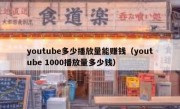 youtube多少播放量能赚钱（youtube 1000播放量多少钱）