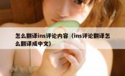 怎么翻译ins评论内容（ins评论翻译怎么翻译成中文）