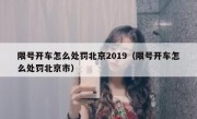 限号开车怎么处罚北京2019（限号开车怎么处罚北京市）