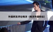 外国网友评论杨洋（杨洋外国粉丝）