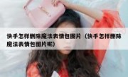 快手怎样删除魔法表情包图片（快手怎样删除魔法表情包图片呢）