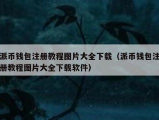 派币钱包注册教程图片大全下载（派币钱包注册教程图片大全下载软件）
