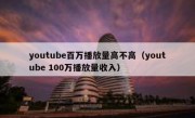 youtube百万播放量高不高（youtube 100万播放量收入）
