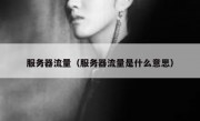 服务器流量（服务器流量是什么意思）