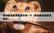 香港服务器费用多少钱一个（香港服务器哪家便宜）