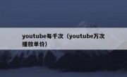 youtube每千次（youtube万次播放单价）
