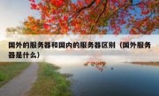 国外的服务器和国内的服务器区别（国外服务器是什么）