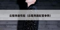 云服务器性能（云服务器配置参数）