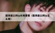 服务器公网ip从哪里看（服务器公网ip怎么看）