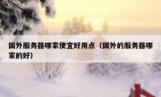 国外服务器哪家便宜好用点（国外的服务器哪家的好）