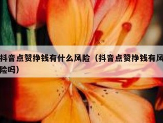 抖音点赞挣钱有什么风险（抖音点赞挣钱有风险吗）