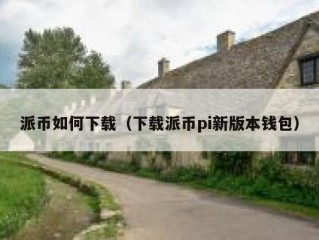 派币如何下载（下载派币pi新版本钱包）