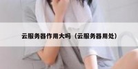 云服务器作用大吗（云服务器用处）