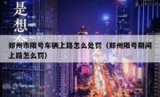 郑州市限号车辆上路怎么处罚（郑州限号期间上路怎么罚）