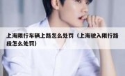 上海限行车辆上路怎么处罚（上海驶入限行路段怎么处罚）