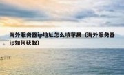 海外服务器ip地址怎么填苹果（海外服务器ip如何获取）