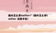 国内怎么用twitter?（国内怎么用twitter 关联手机）