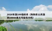 2026年涨100倍的币（狗狗币12月涨到10000美元可能性大吗）